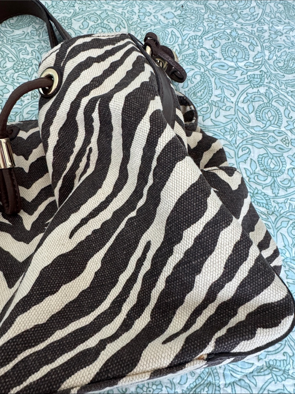 Vintage RARE Michael Kors Brown Zebra Tiger Print Ludlow Bag Purse hobo tote Y2K - Picture 17 of 17